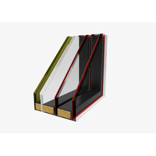 PTP-V U41 GBMX - okno plastikowe z pakietem 3-szybowym RAL 7022