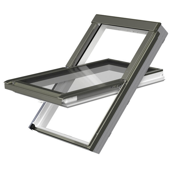 PTP-V U41 GBMX - okno plastikowe z pakietem 3-szybowym RAL 7022