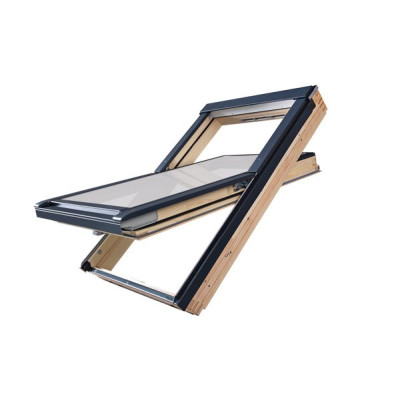 FTP-V U41 APMX - okno drewniane z pakietem 3-szybowym RAL 7016